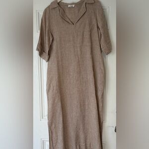 Chic Tan Midi Dress
